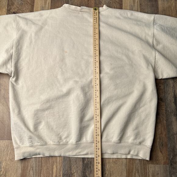 Vintage‎ 90s Disney Sweatshirt Men's Large Beige Athletic Mickey Mouse 4936 - Picture 11 of 14